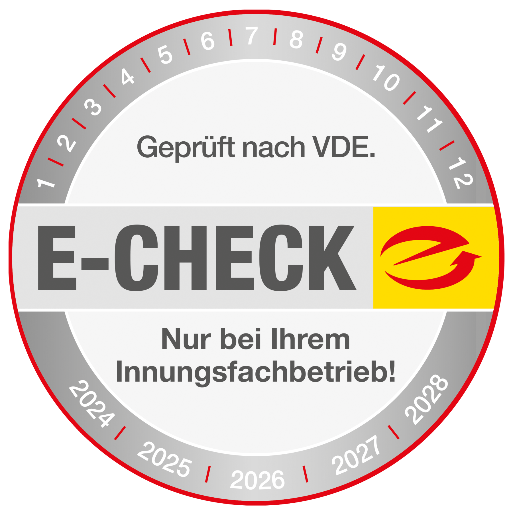 E-Check Prüfsiegel, Geprüft nach VDE